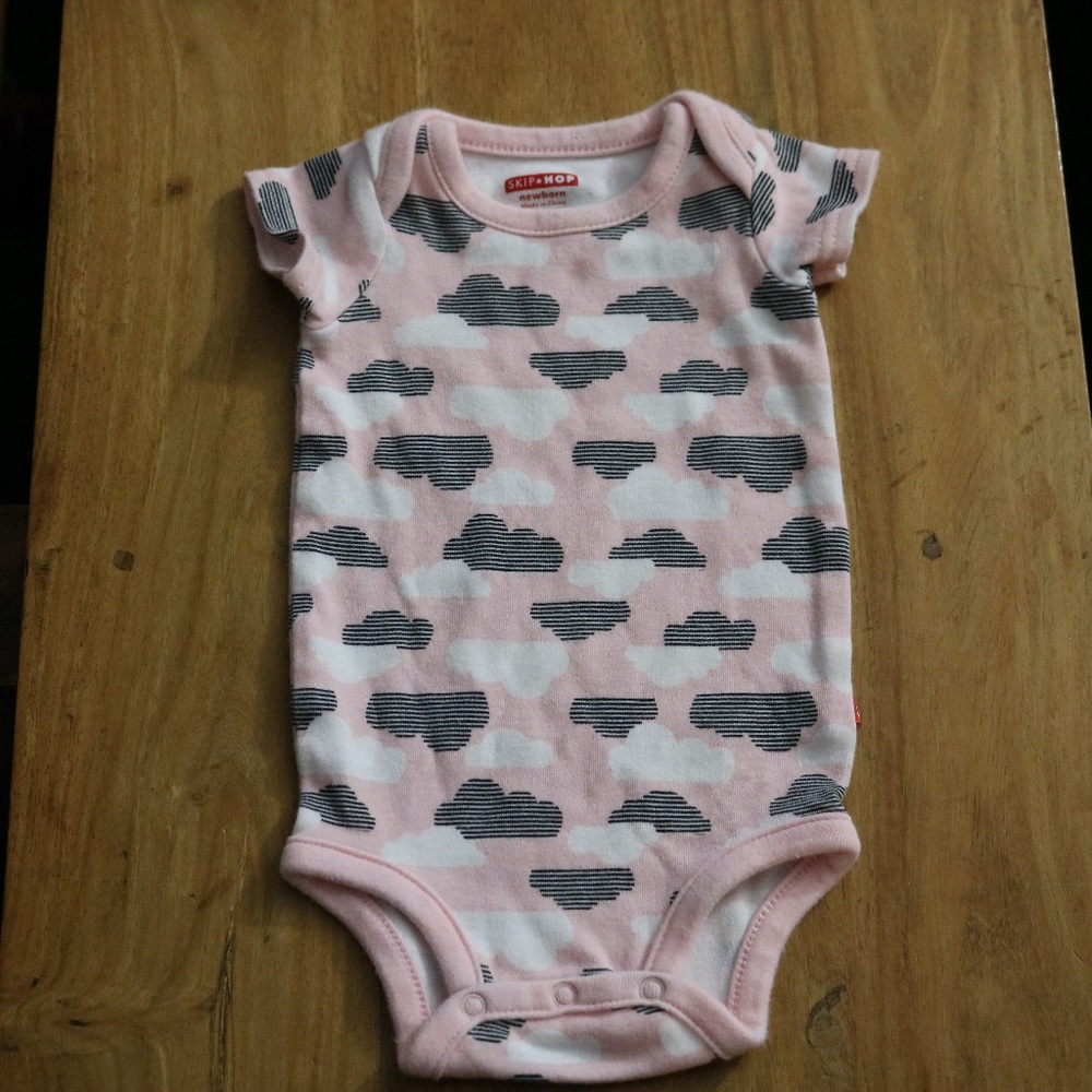 Bodysuit with cloud graphics
